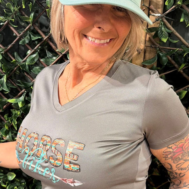 T-shirt extensible imprimé country Horse Vibes