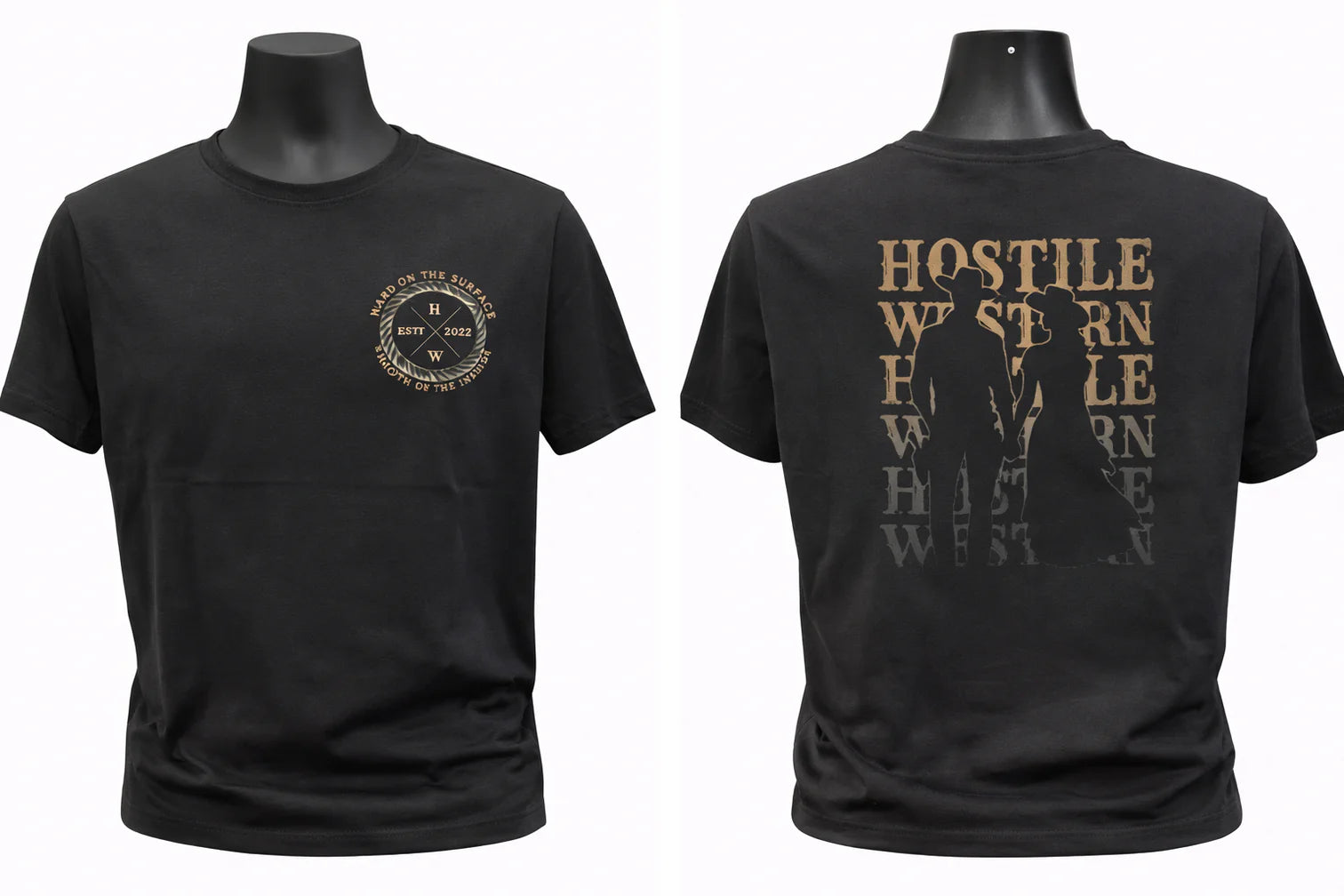 T-shirt silhouette cowboy- Hostile Western