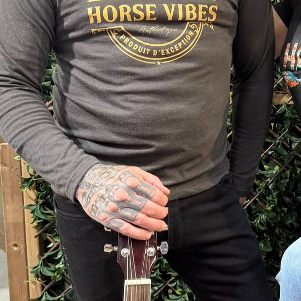 Haut manches longues imprimé logo Horse Vibes