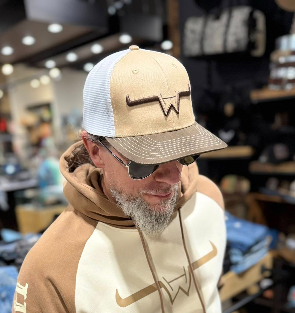 Casquette Hostile Western- Blanc et marron