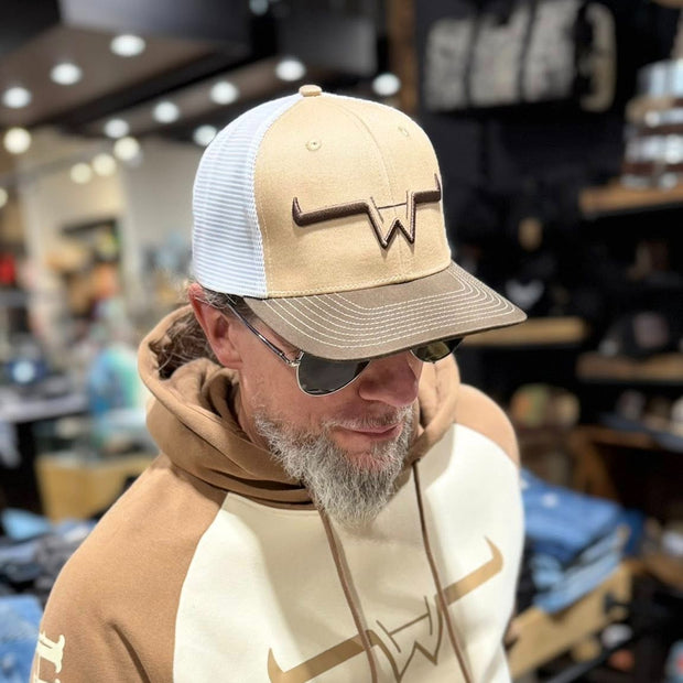 Casquette Hostile Western- Blanc et marron