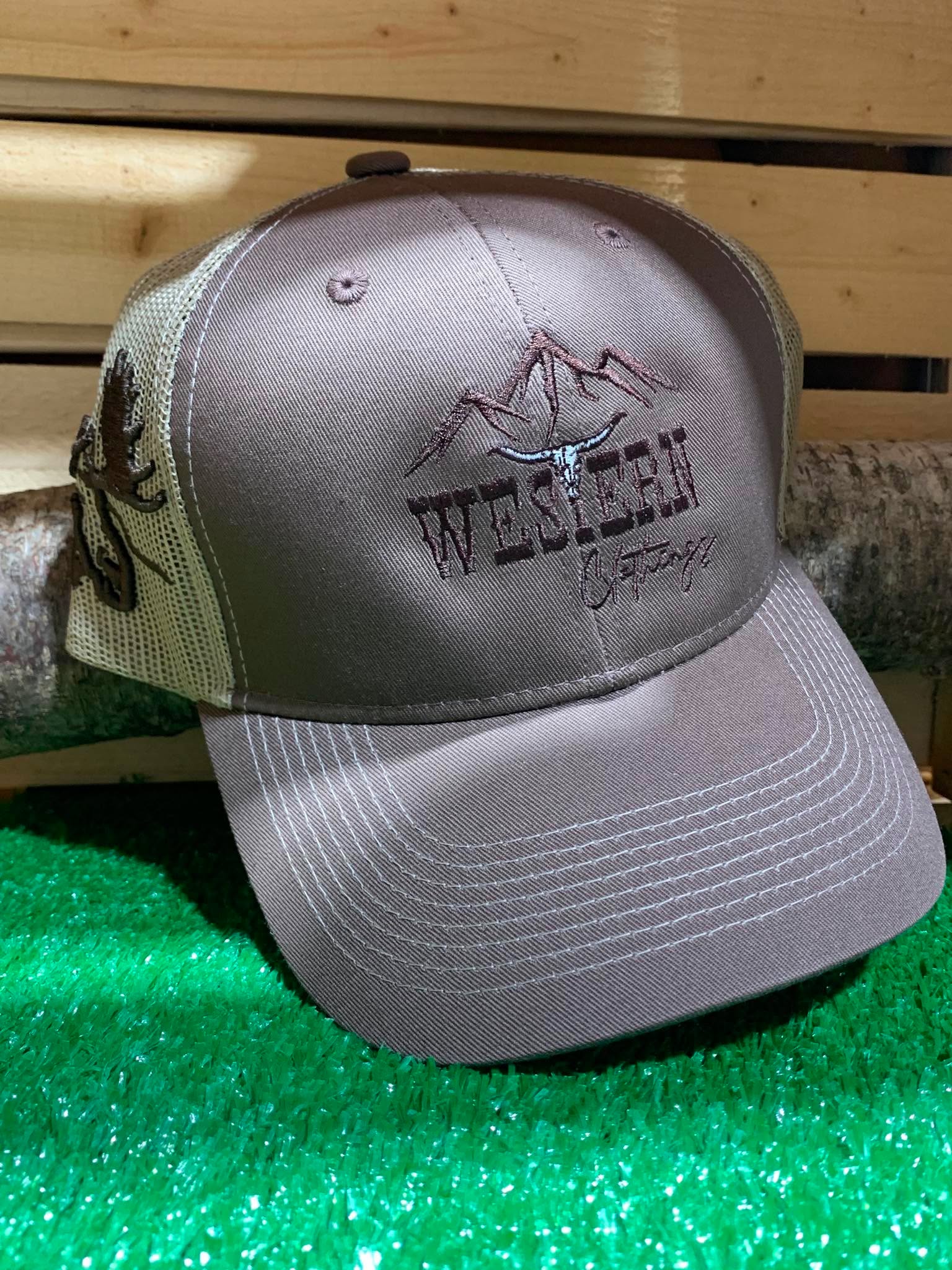 Casquette Brodée tête d'élan | Brune | Western Clothings