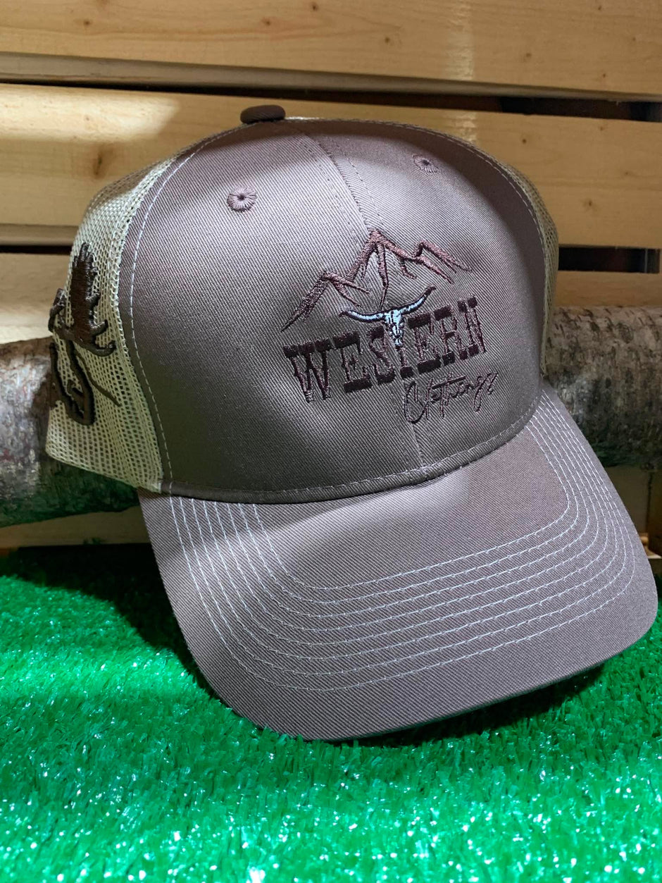 Casquette Brodée tête d'élan | Brune | Western Clothings