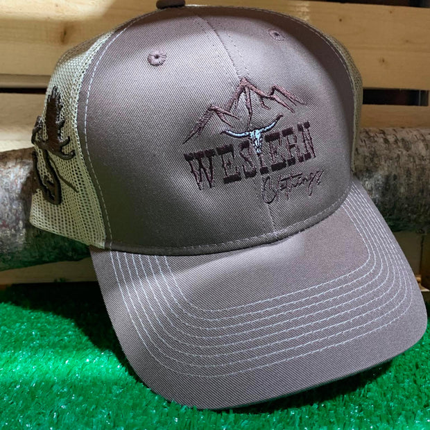 Casquette Brodée tête d'élan | Brune | Western Clothings