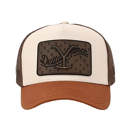 Casquette en cuir Yellowstone à patch brodé Ranch & Corral