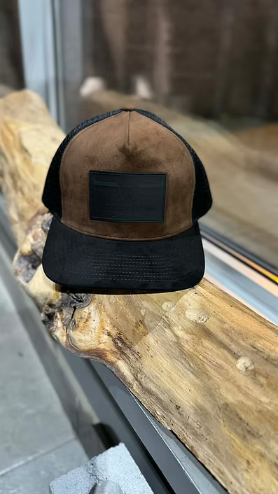 Casquette en suède à patch en cuir Hostile Western