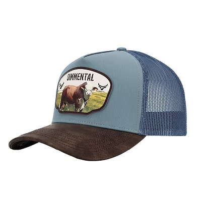 Casquette à cuir brodé vache Simmental Ranch & Corral