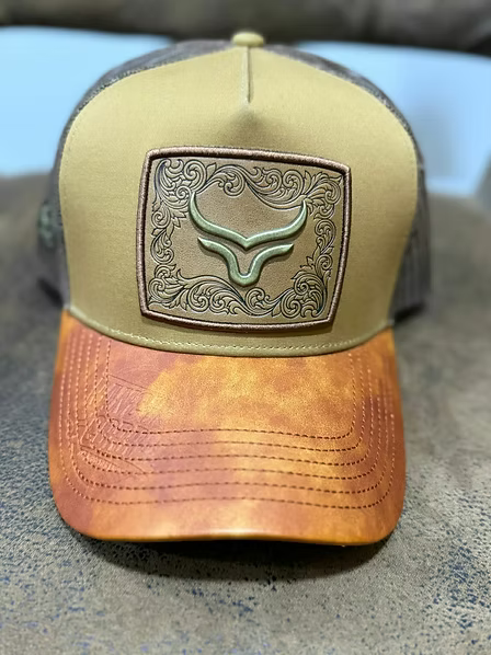 Casquette à patch en cuir par Ranch & Corral