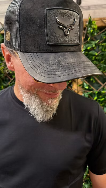 Casquette à patch en cuir à motifs par Ranch & Corral