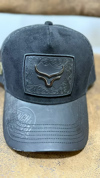 Casquette à patch en cuir à motifs par Ranch & Corral
