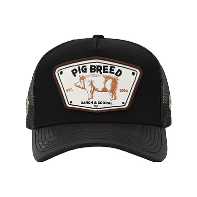 Casquette en cuir brodé cochon ''Pig Breed'' Ranch & Corral