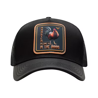 Casquette en cuir brodé coq Ranch & Corral