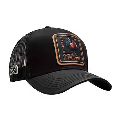 Casquette en cuir brodé coq Ranch & Corral