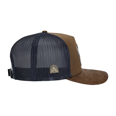 Casquette en cuir et patch brodé moto Ranch & Corral