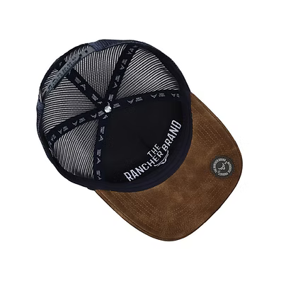 Casquette en cuir et patch brodé moto Ranch & Corral