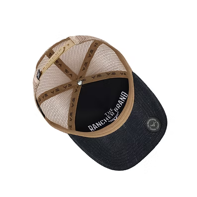 Casquette en cuir et patch brodé vache Hereford Ranch & Corral