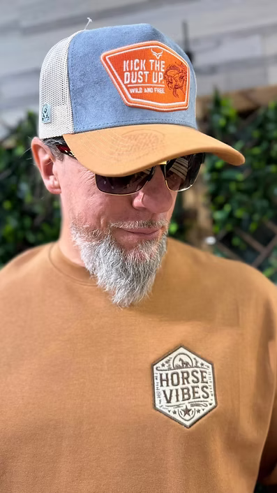 Casquette en suède à patch « Kick the dust up » par Ranch & Corral