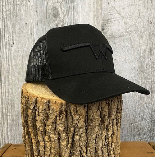 Casquette noire à trou pour queue de cheval Hostile Western
