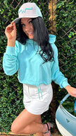 Casquette turquoise à trou pour queue de cheval Hostile Western