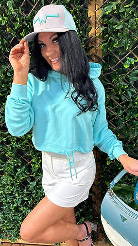Casquette turquoise à trou pour queue de cheval Hostile Western