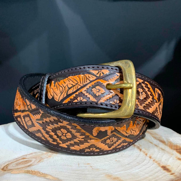 Ceinture Cuir | Montagne Orange | Shack Story