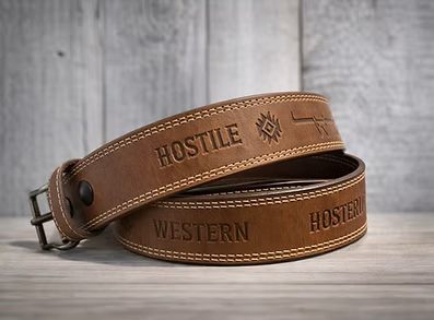 Ceinture en cuir embossé Hostile Western