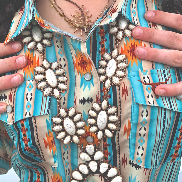 Blouse à motifs country Shack Story