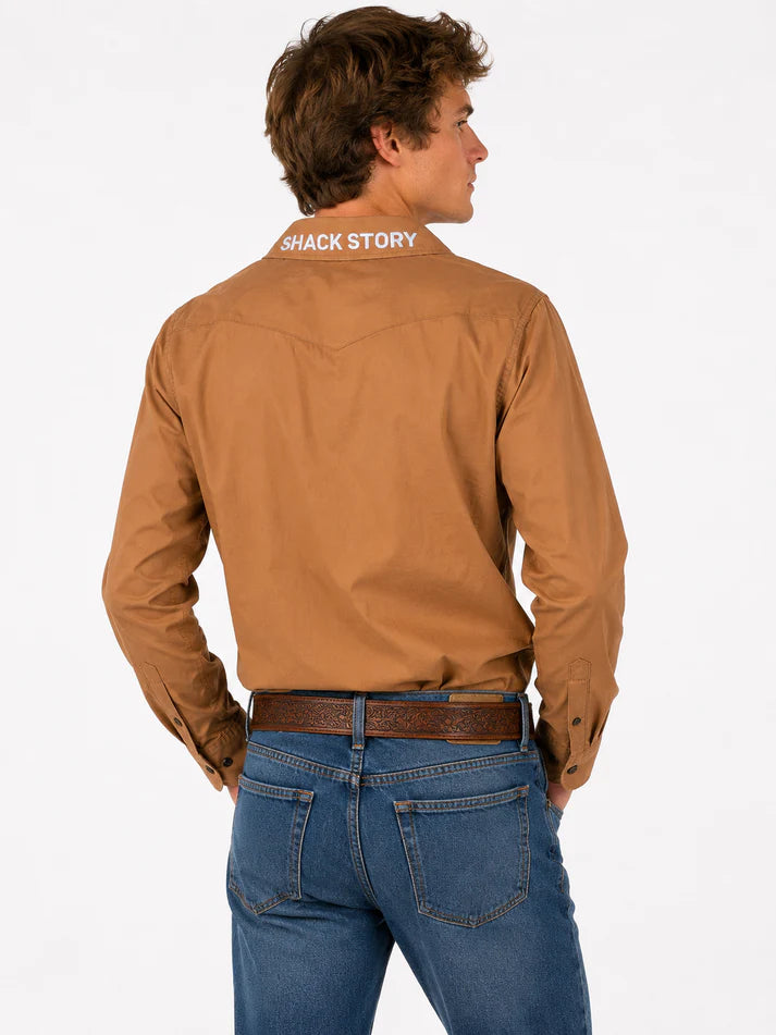 Chemise brodée à manches longues Shack Story