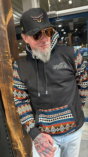 Hoodie à manches abstraites Horse Vibes
