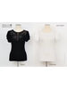 t-shirt ajusté pour femme | Manches volant Blanc| Molly Bracken