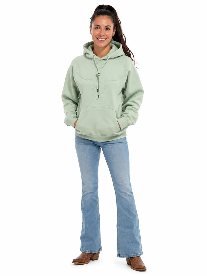 Hoodie embossé pour femme | Menthe | Shack Story