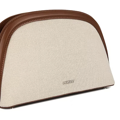 Le Louise | Sac à main 2-en-1 en canevas hazelnut | Lambert