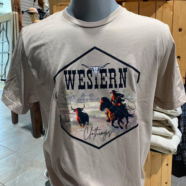 T-shirt Homme | Cowboy Beige | Western Clothings