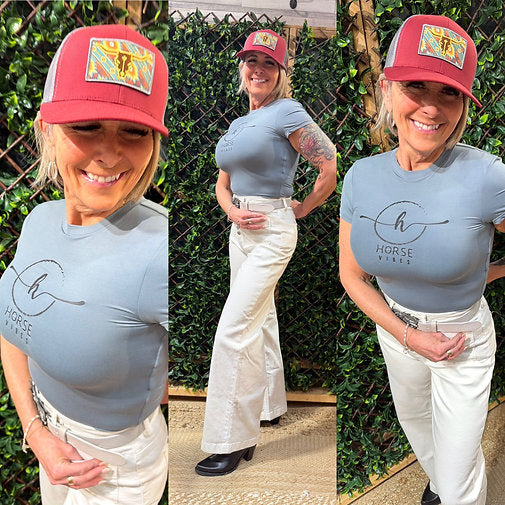 T-shirt court imprimé Horse Vibes
