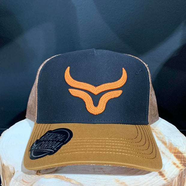 Casquette Brodée | Noir & Tan | Ranch & Corral