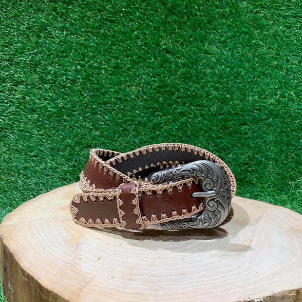 Ceinture Femme| Brune avec détails cordés | CowgirlsRock
