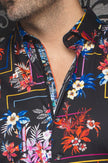 KAOPLEI | Chemise Extensible pour homme Noir | Au Noir