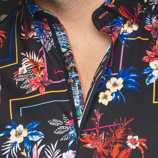 KAOPLEI | Chemise Extensible pour homme Noir | Au Noir