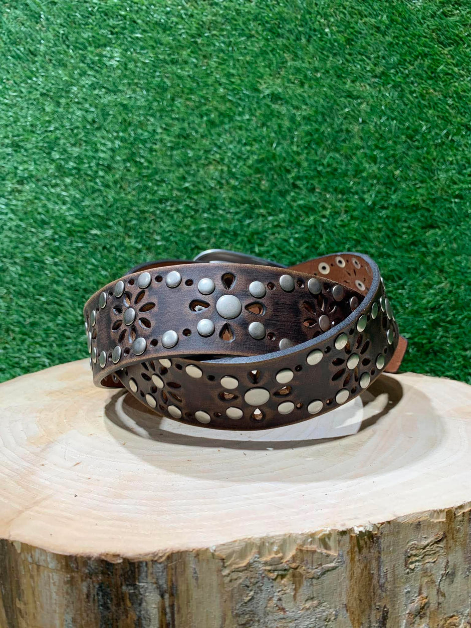 Ceinture Femme| Noir avec détails argenté | NaturalReflections