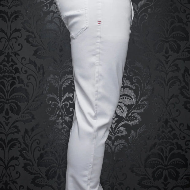 JOHNNY-SKC | Jeans Étroit pour homme Blanc | Au Noir
