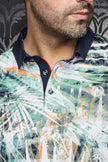 AMAZONIA | Polo Imprimé pour homme Vert | Au Noir