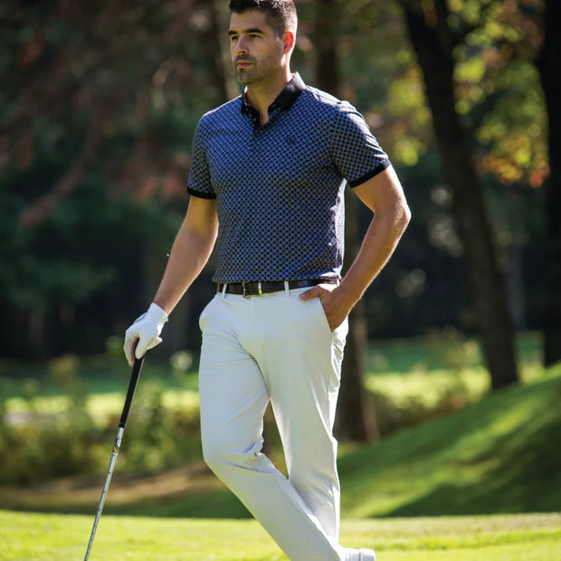 AVESTA | Polo Imprimé pour homme Marin | Au Noir