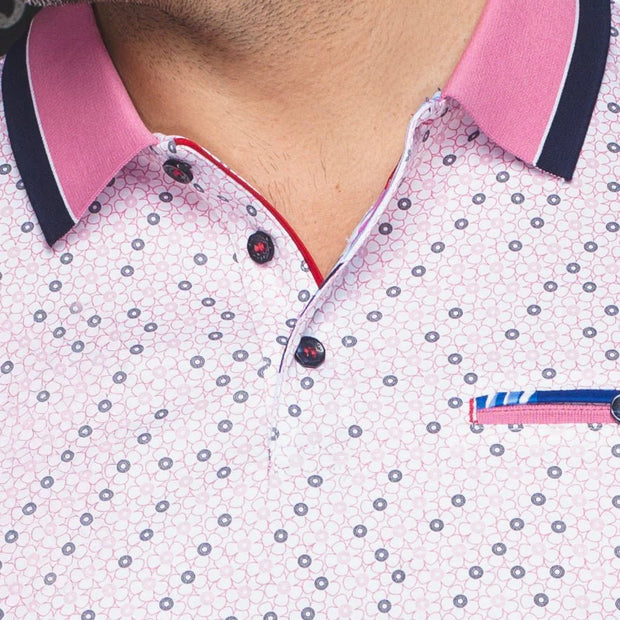 BRYLEE | Polo Imprimé pour homme Fushia | Au Noir