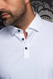 RAPHY NDL | Polo Nylon Extensible pour homme Blanc | Au Noir