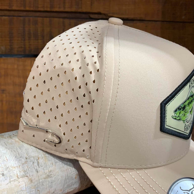 Casquette de pêche | Beige & vert| Hameçons | Ranch & Corral