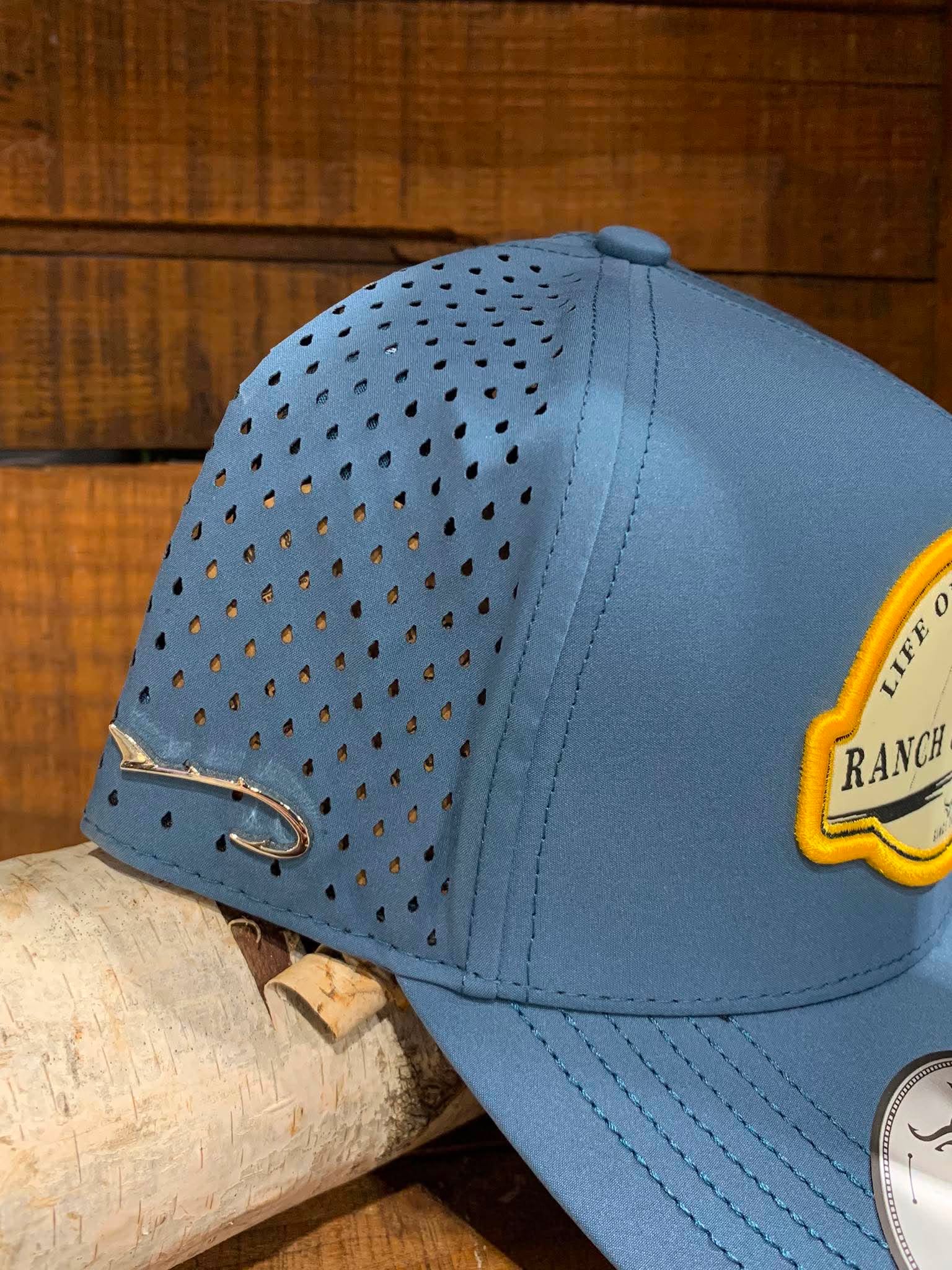 Casquette de pêche | Bleu | Hameçons | Ranch & Corral