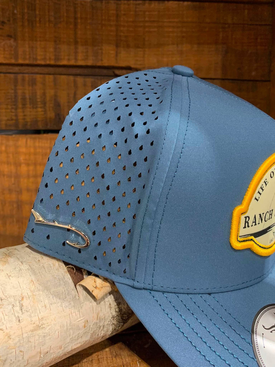 Casquette de pêche | Bleu | Hameçons | Ranch & Corral