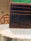 Portefeuille homme | Cuire brun broder | Roper