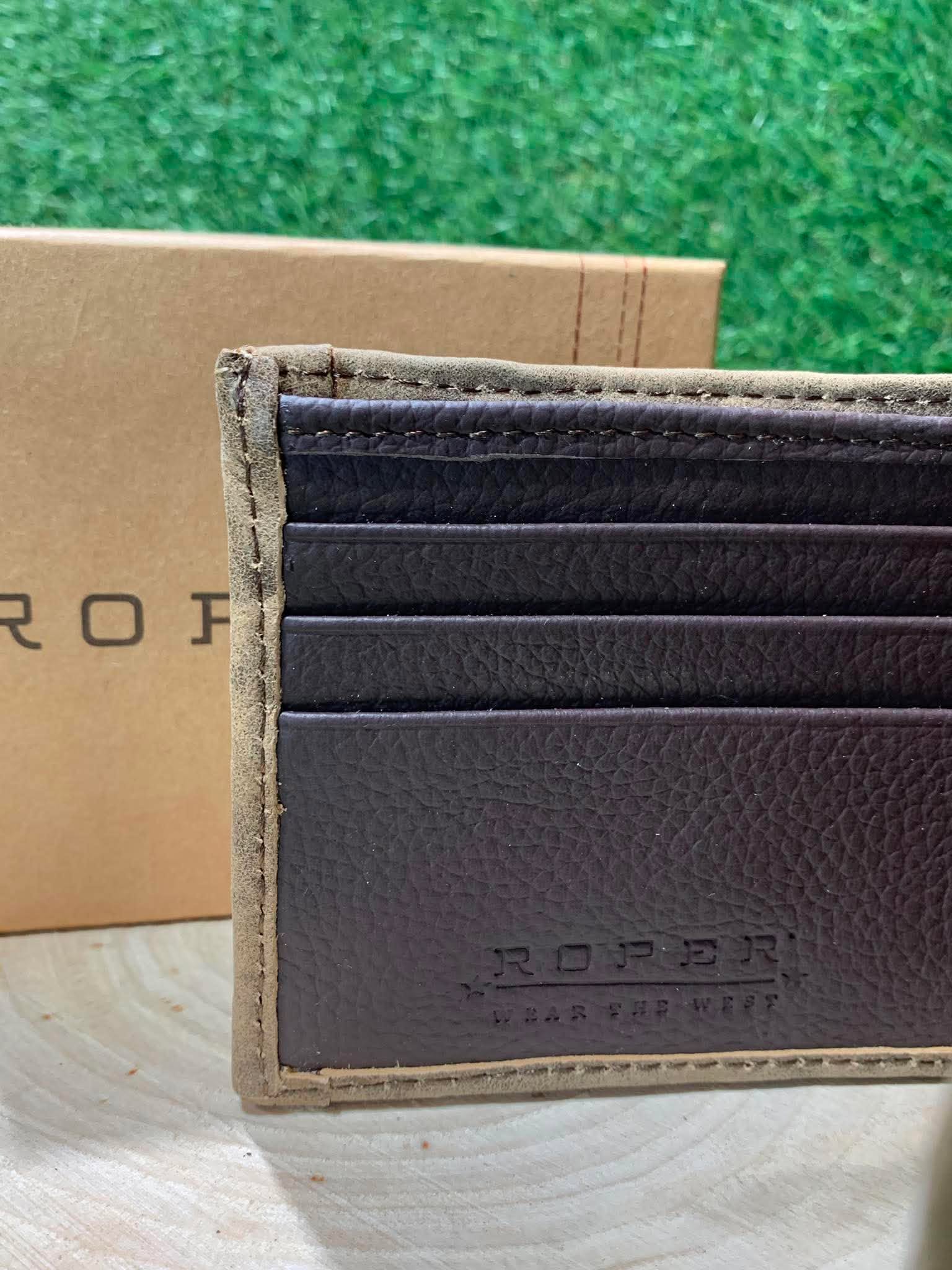 Portefeuille homme | Cuire & motif aztèque | Roper