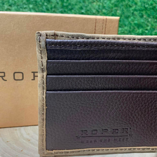 Portefeuille homme | Cuire & motif aztèque | Roper